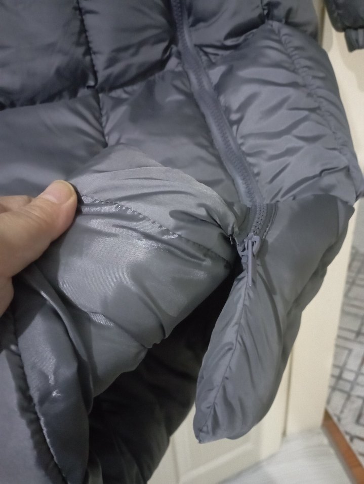 Kemerli Uzun Gri Kadın Kışlık Mont - Görsel 4