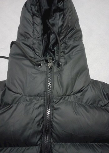 Erkek Siyah Uzun Kapüşonlu Kışlık Mont - Görsel 2