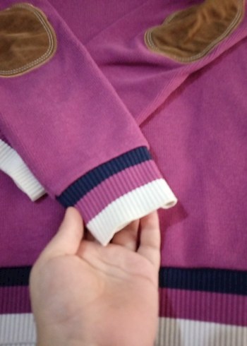 Pembe Düşük Omuzlu Triko Kadın Kazak - Görsel 5