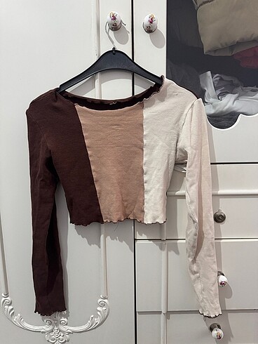Defacto Kahverengi Uzun Kollu Crop