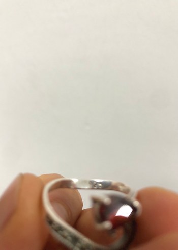 Bordo Taşlı Bohem Kadın Yüzük - Görsel 4