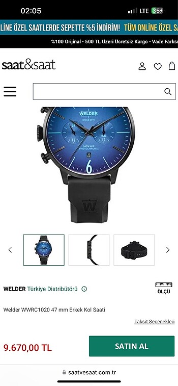 Beden siyah Renk Welder WWRC1020 Erkek Saati