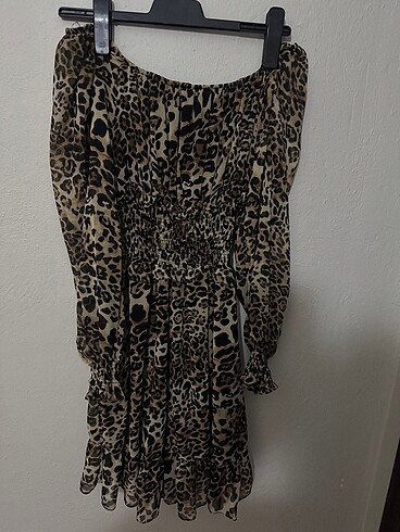s Beden Leopar elbise