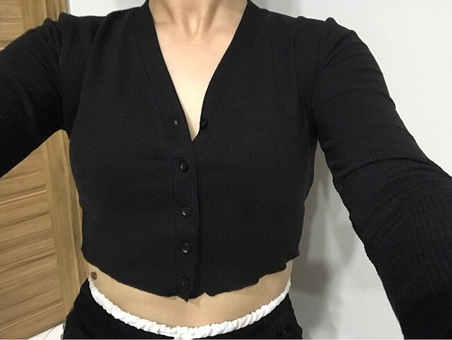 Addax Crop hırka fitilli