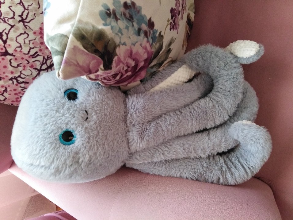 Gri Peluş Ahtapot Oyuncak uyku arkadası - Görsel 3