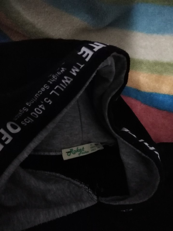 Kapüşonlu Siyah gri Sweatshirt - Görsel 2