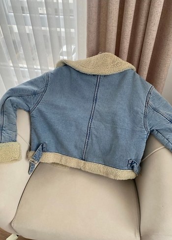 İçi yunlu mavi mont - Görsel 4