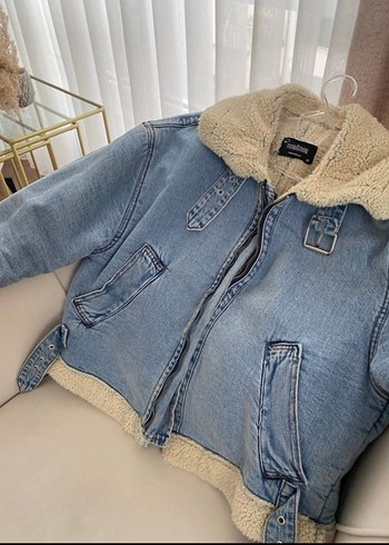 İçi yunlu mavi mont - Görsel 2