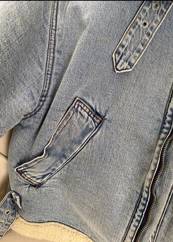 İçi yunlu mavi mont - Görsel 3