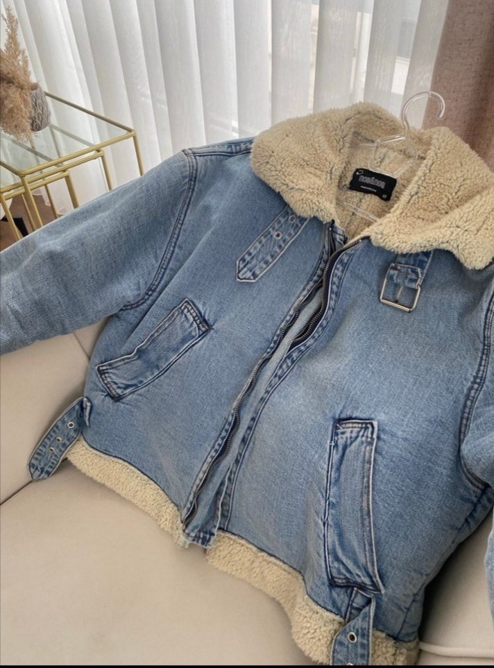 İçi yunlu mavi mont - Görsel 2