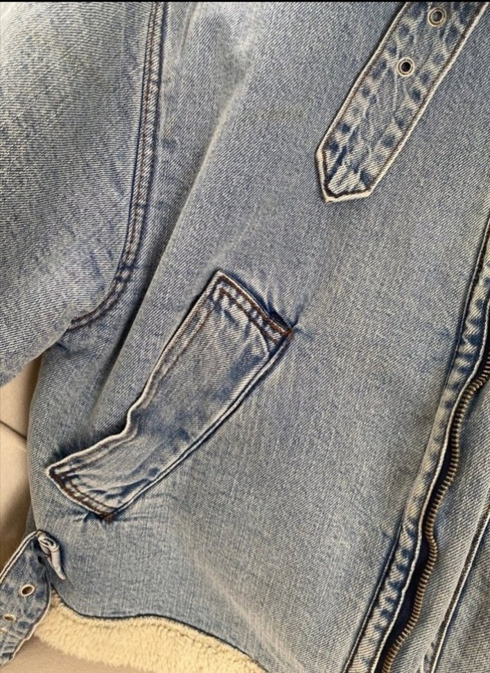 İçi yunlu mavi mont - Görsel 3