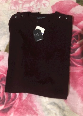 Bordo Uzun Kollu Kadın Kazak - Görsel 3