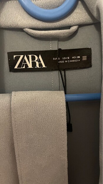 s Beden Zara hırka süet mavi s beden
