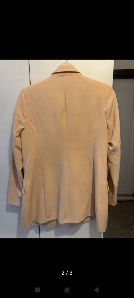 Bej Kadın Düğmeli Blazer Ceket - Görsel 2