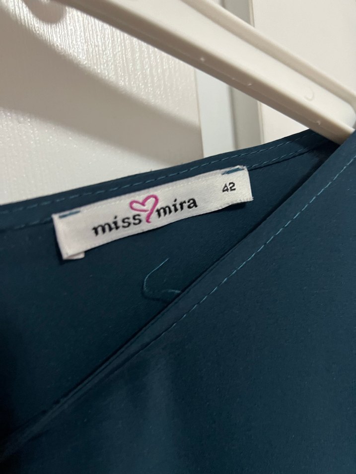 Kadın Lacivert Uzun Volanlı Elbise - Görsel 2