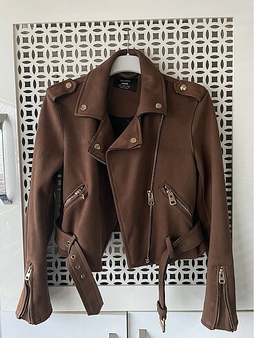 Bershka Süet Biker Ceket