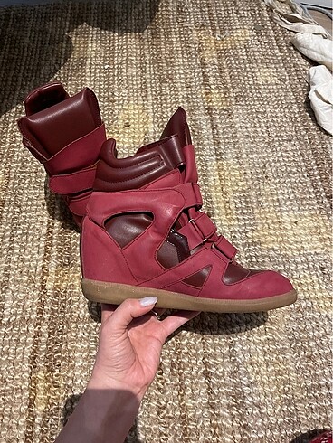 39 Beden bordo Renk Pierre Cardin Ayakkabı - Isabel Marant Model