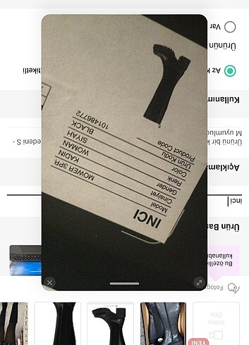 38 Beden yeni gibi inci çizme