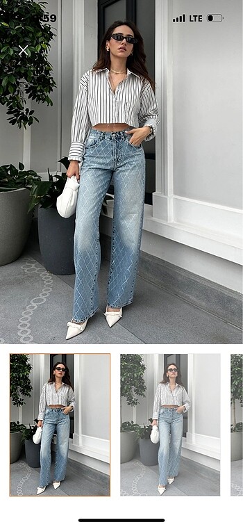 its basic taşlı jean