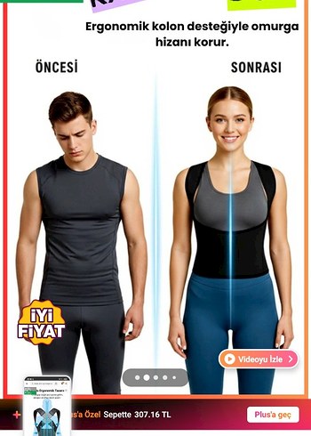 Ayarlanabilir Siyah Duruş Korsesi - Görsel 4