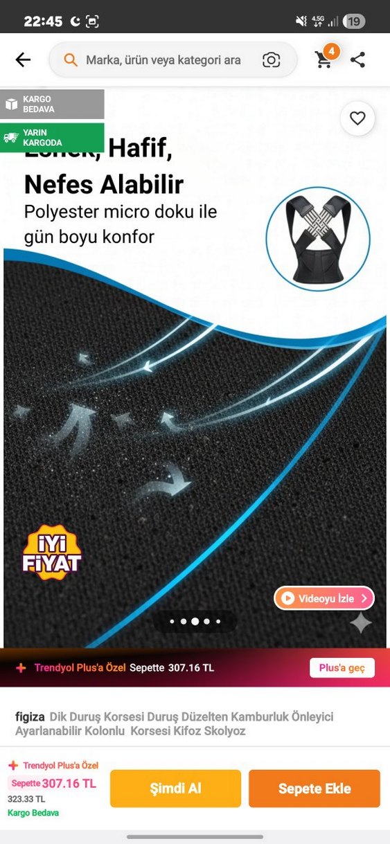 Ayarlanabilir Siyah Duruş Korsesi - Görsel 3