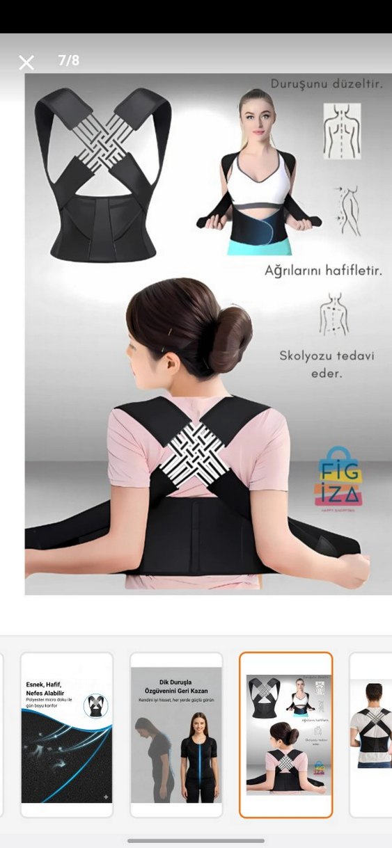 Ayarlanabilir Siyah Duruş Korsesi - Görsel 2