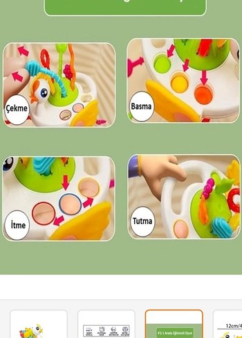 Renkli Diş Kaşıyıcı ve Çıngırak Oyuncak - Görsel 3