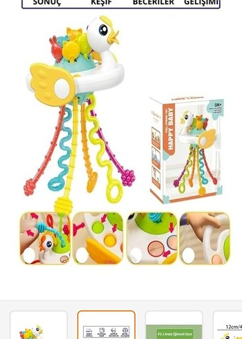 Renkli Diş Kaşıyıcı ve Çıngırak Oyuncak - Görsel 2