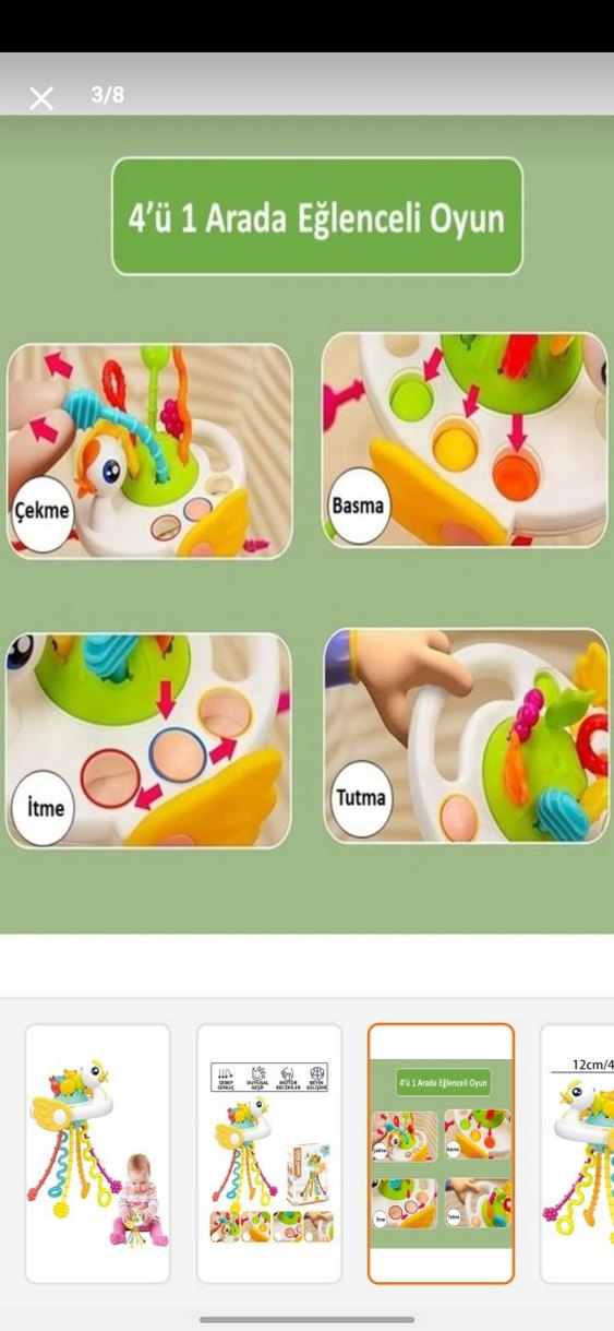 Renkli Diş Kaşıyıcı ve Çıngırak Oyuncak - Görsel 3