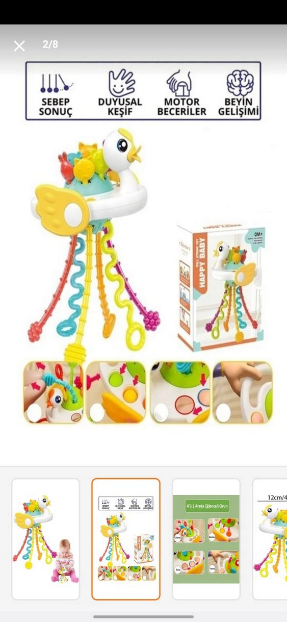 Renkli Diş Kaşıyıcı ve Çıngırak Oyuncak - Görsel 2