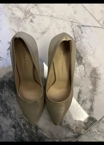 Bej  Drapeli Uzun Abiye Elbise - Görsel 7