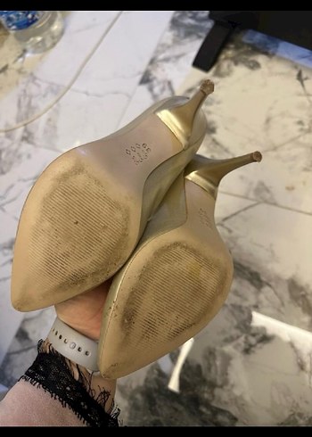 Bej  Drapeli Uzun Abiye Elbise - Görsel 8