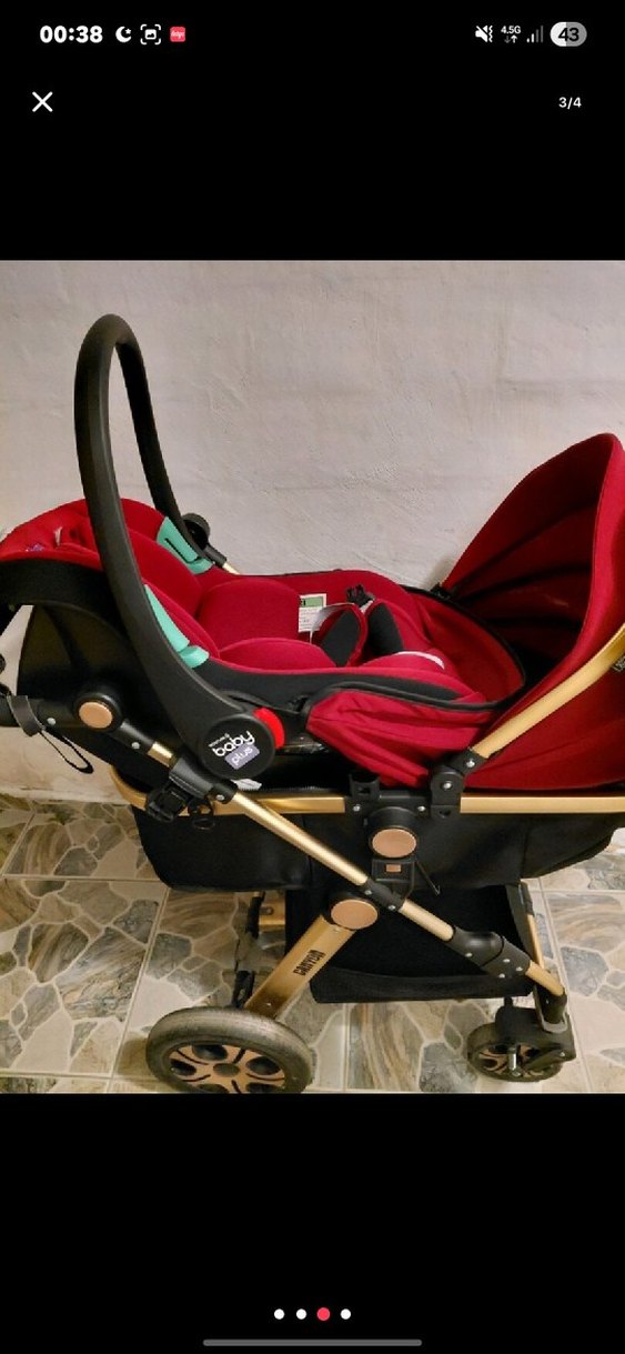 Kırmızı Bebek Arabası travel sistem - Görsel 2