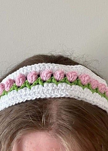 Dantel İşlemeli Pembe Bohem Saç Bandı