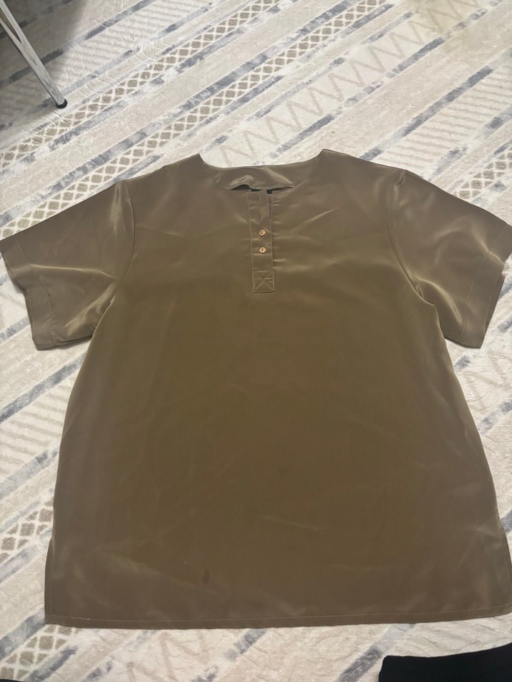 Kadın Kahverengi Kısa Kollu Salaş Tişört - Görsel 3