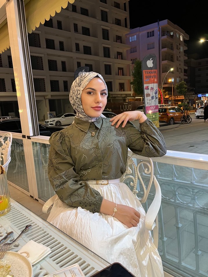 Haki yeşili Gömlek - Görsel 2