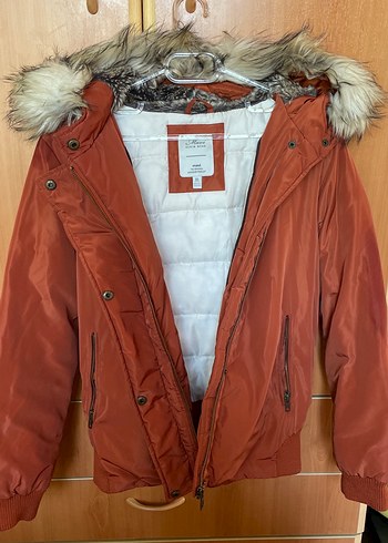 Mavi Jeans Turuncu Kürklü Kadın Mont