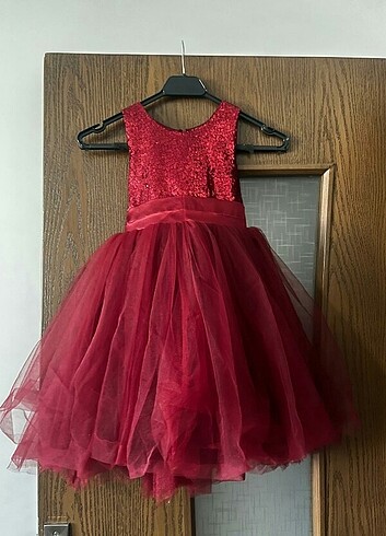 Bordo elbise cocuk