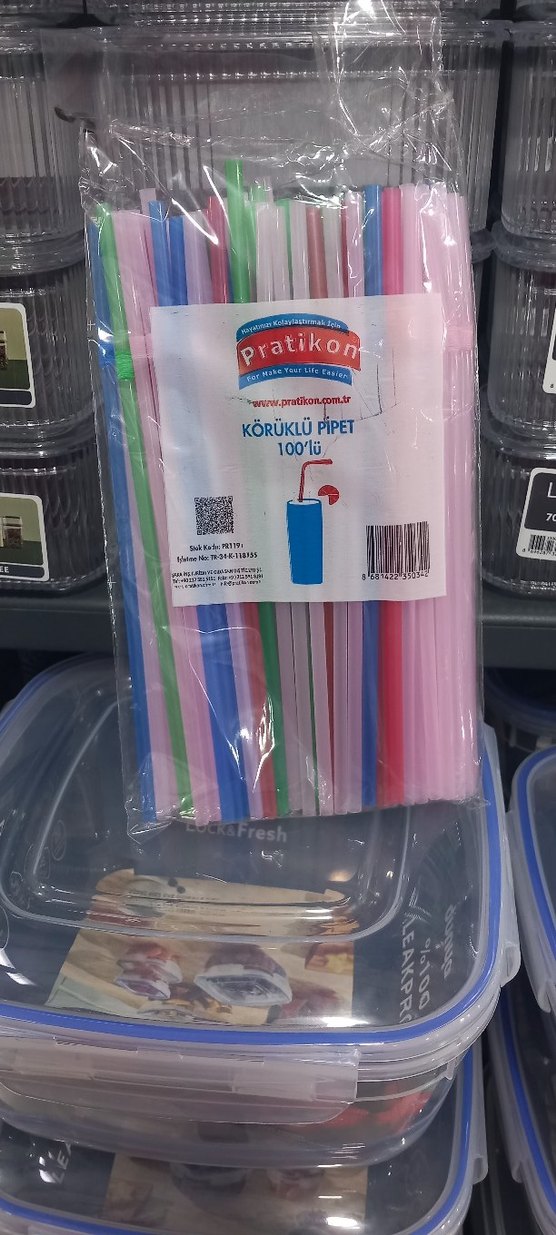 Pastel  Jelatin Sarılı Pipet 50'li - Görsel 3