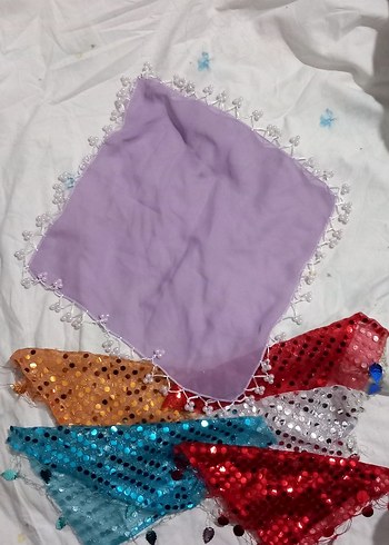 rengarenk boncuk süslemeli halay mendilleri - Görsel 2