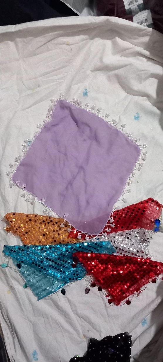 rengarenk boncuk süslemeli halay mendilleri - Görsel 2