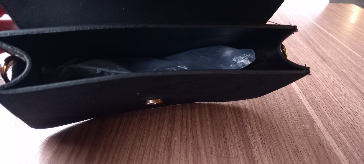 Siyah Süet Kadın Çanta Tokalı - Görsel 2