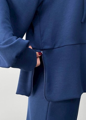 Massimo Dutti Kadın Lacivert Kapüşonlu Eşofman Takımı
