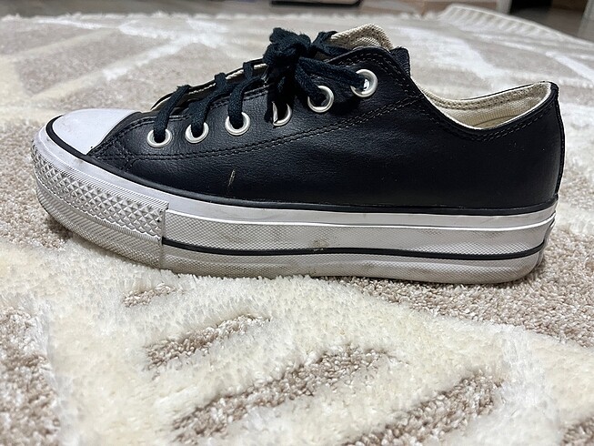 38 Beden siyah Renk converse platform az giyilmiş