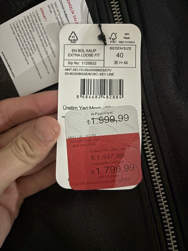 Kahverengi Kemerli Midi Deri Ceket - Görsel 3