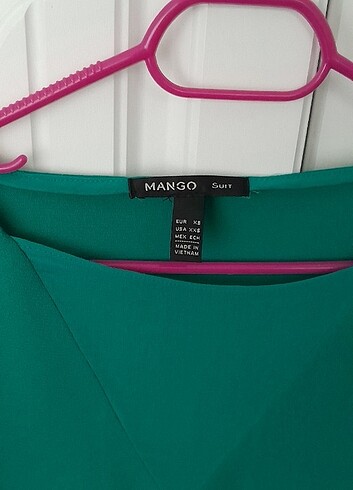 Mango yeşil bluz