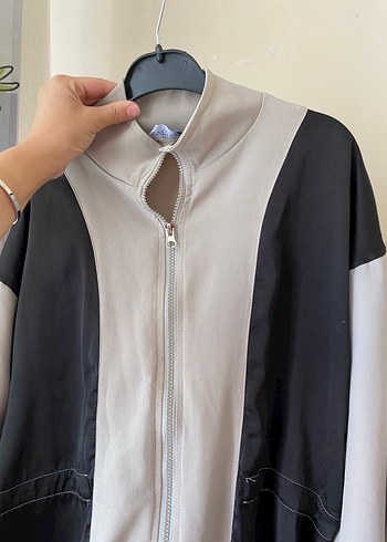 Gri Siyah Kadın Midi Ceket Avelier marka - Görsel 4