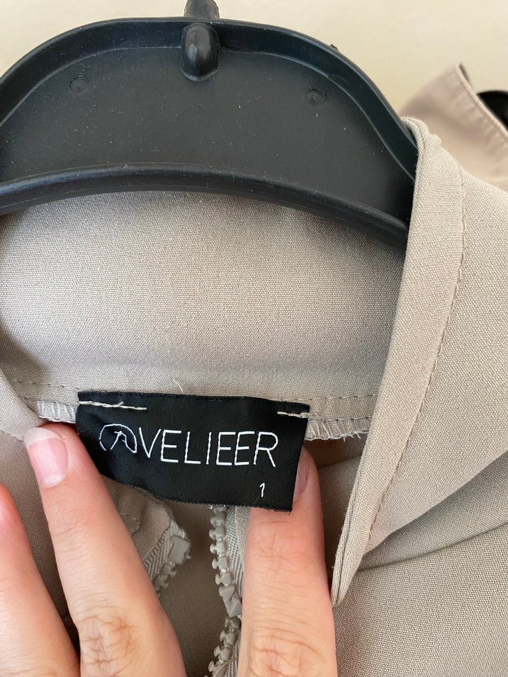 Gri Siyah Kadın Midi Ceket Avelier marka - Görsel 2