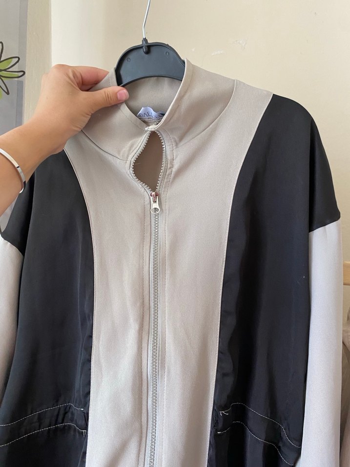 Gri Siyah Kadın Midi Ceket Avelier marka - Görsel 4