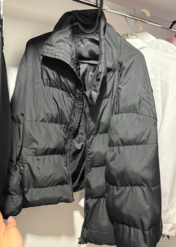 Düğmeli siyah kadın ceket - Görsel 2